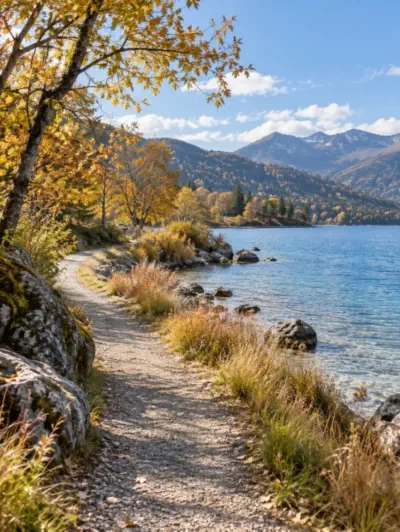 Herbstliches Reisemotiv für einen Website-Artikel